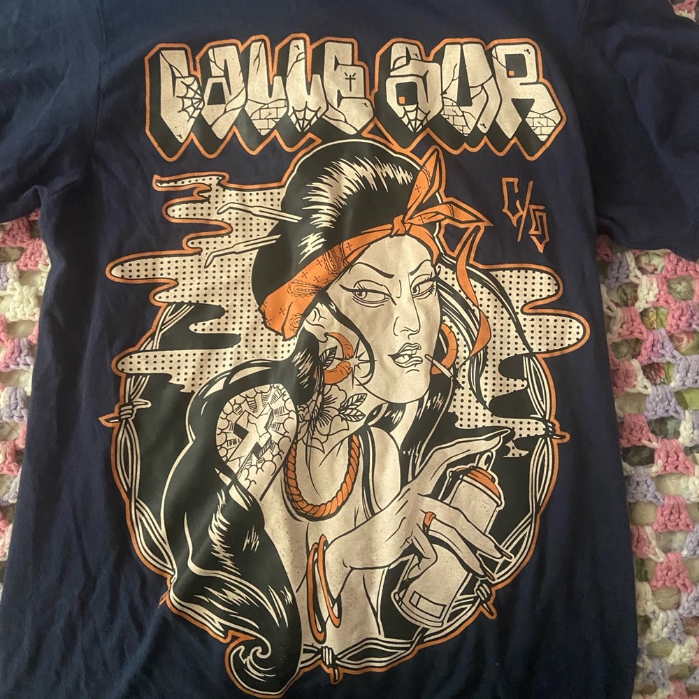 Baggy retro top graphic